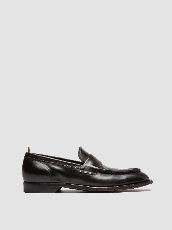 Women's Geometric - Patterned Loafers in Multicolor for a Fashion - Forward LookSOUND 001 - Brown Leather Penny Loafers Women's Geometric - Patterned Loafers in Multicolor for a Fashion - Forward LookSOUND 001 - Brown Leather Penny Loafers