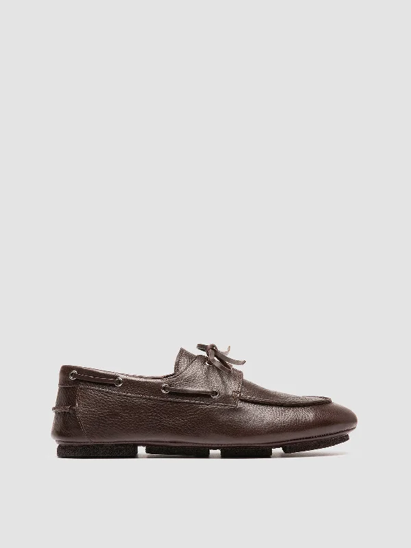 Women's Geometric - Patterned Loafers in Multicolor for a Fashion - Forward LookC-SIDE 004 - Brown Suede Boat Shoes Women's Geometric - Patterned Loafers in Multicolor for a Fashion - Forward LookC-SIDE 004 - Brown Suede Boat Shoes