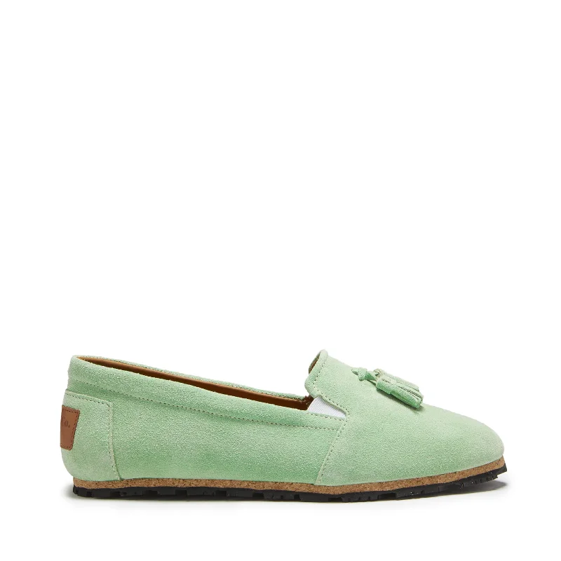 Orthopedic Women's Loafers with Arch Support in Brown for Foot HealthWomen's Tasselled Espadrilles, lagoon green suede Orthopedic Women's Loafers with Arch Support in Brown for Foot HealthWomen's Tasselled Espadrilles, lagoon green suede
