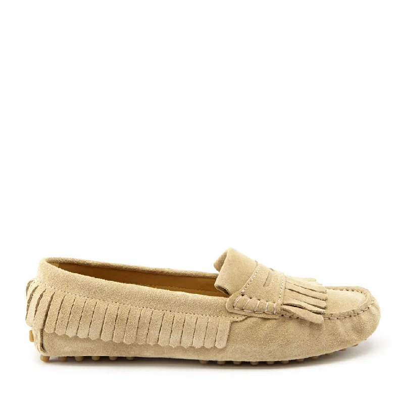Women's Bow - Embellished Loafers in Red for a Feminine TouchWomen's Fringed Driving Loafers, taupe suede Women's Bow - Embellished Loafers in Red for a Feminine TouchWomen's Fringed Driving Loafers, taupe suede