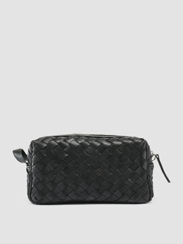 Women's Geometric - Patterned Loafers in Multicolor for a Fashion - Forward LookARMOR 014 - Black Woven Leather Pouch Women's Geometric - Patterned Loafers in Multicolor for a Fashion - Forward LookARMOR 014 - Black Woven Leather Pouch