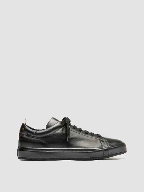 Women's Embroidered Floral Pattern Loafers in Beige for a Spring - Inspired OutfitESSENCE 001 - Black Leather Low Top Sneakers