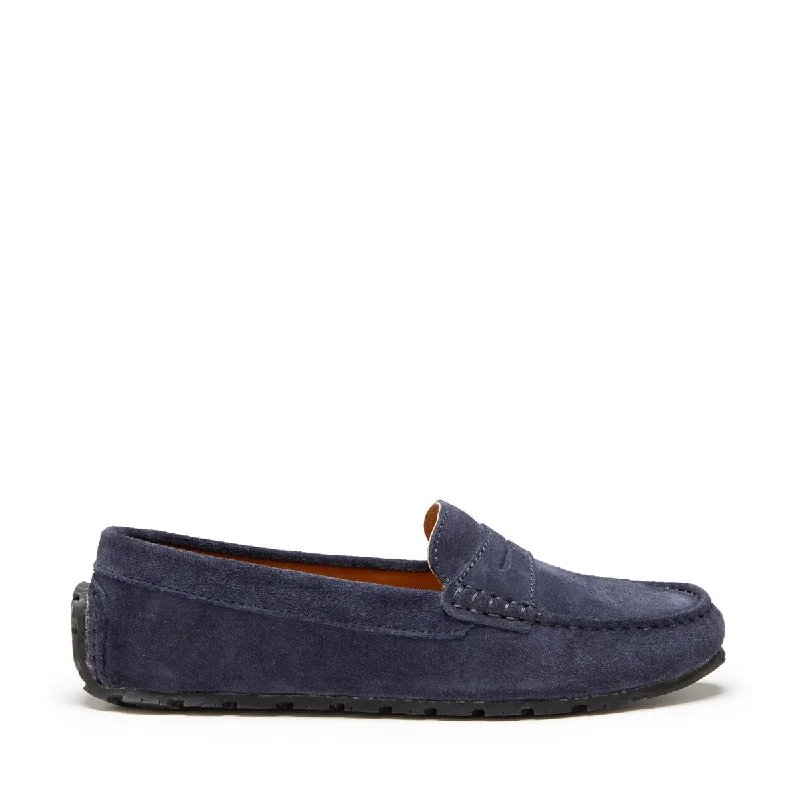Women's Tassel - Trimmed Loafers with a Low Heel in Olive Green for a Trendy TwistWomen's Tyre Sole Penny Loafers, navy blue suede Women's Tassel - Trimmed Loafers with a Low Heel in Olive Green for a Trendy TwistWomen's Tyre Sole Penny Loafers, navy blue suede