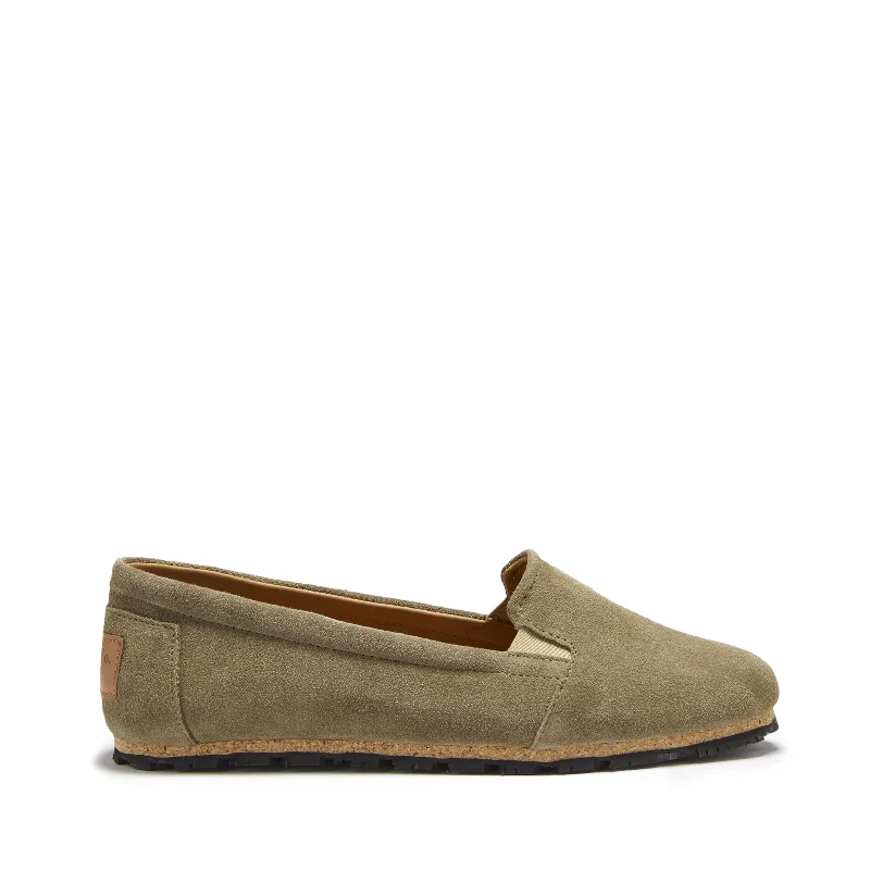 Slip - Resistant Women's Rubber - Sole Loafers in Navy for Wet ConditionsWomen's Continental Espadrilles, truffle suede