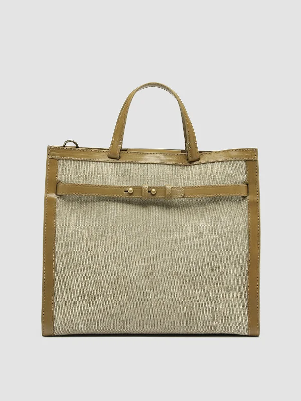 Sustainable Women's Recycled Material Loafers in Gray for Eco - Conscious ShoppersSADDLE 015 - Beige Leather and Linen Handle Bag Sustainable Women's Recycled Material Loafers in Gray for Eco - Conscious ShoppersSADDLE 015 - Beige Leather and Linen Handle Bag