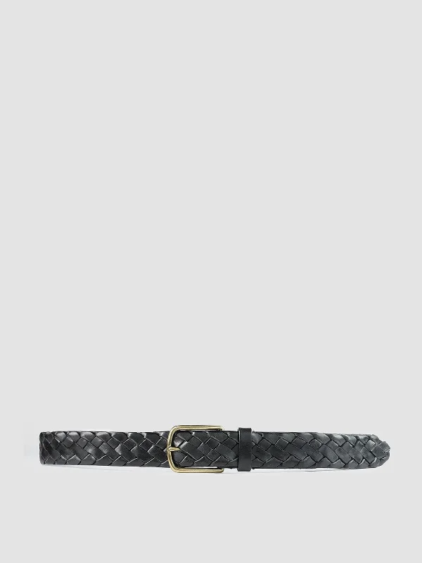 Women's Glitter - Embellished Loafers in Silver for a Sparkly Party LookOC STRIP 21 - Black Woven Leather Belt Women's Glitter - Embellished Loafers in Silver for a Sparkly Party LookOC STRIP 21 - Black Woven Leather Belt