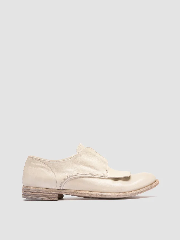 Lightweight Women's Mesh - Paneled Loafers in White for BreathabilityLEXIKON 550 - White Leather Derby Shoes Lightweight Women's Mesh - Paneled Loafers in White for BreathabilityLEXIKON 550 - White Leather Derby Shoes