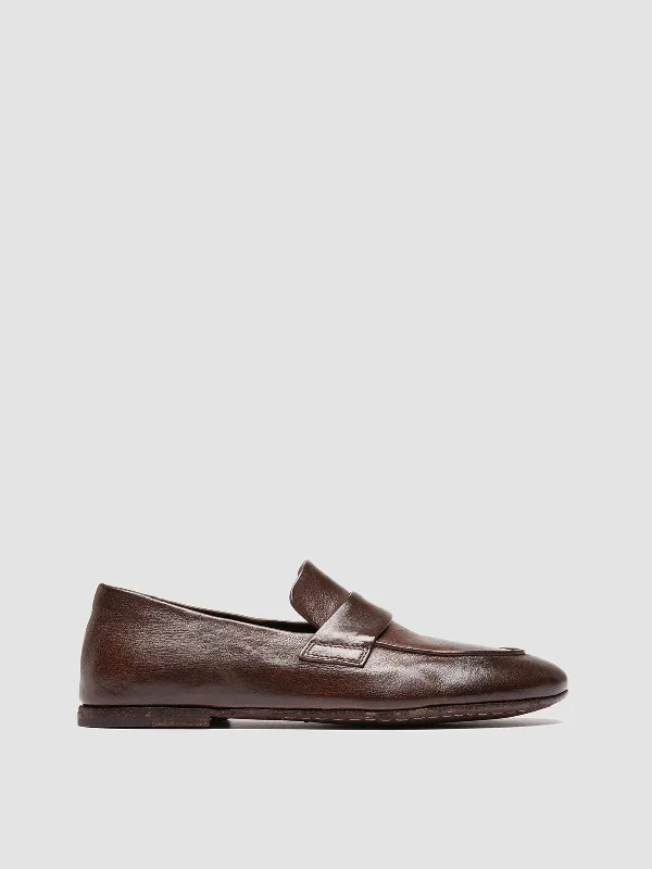Sustainable Women's Recycled Material Loafers in Gray for Eco - Conscious ShoppersBLAIR DD 001 - Brown Leather Penny Loafers Sustainable Women's Recycled Material Loafers in Gray for Eco - Conscious ShoppersBLAIR DD 001 - Brown Leather Penny Loafers