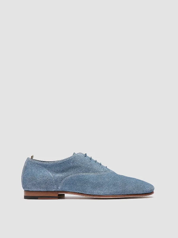 Sustainable Women's Recycled Material Loafers in Gray for Eco - Conscious ShoppersOLIVER 005 - Blue Suede Oxford Shoes Sustainable Women's Recycled Material Loafers in Gray for Eco - Conscious ShoppersOLIVER 005 - Blue Suede Oxford Shoes