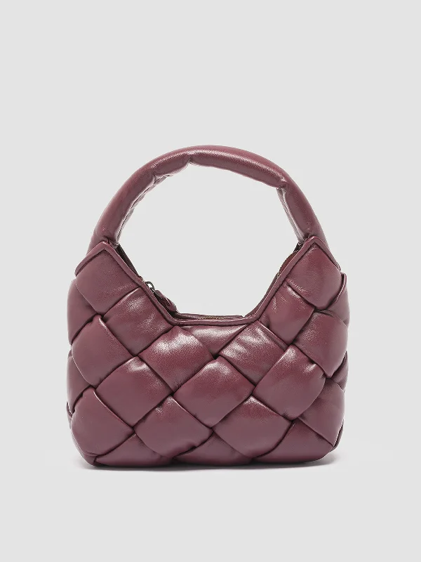 Women's Embroidered Floral Pattern Loafers in Beige for a Spring - Inspired OutfitOC CLASS 50 Massive - Burgundy Leather Hobo Bag