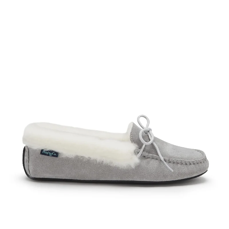 Orthopedic Women's Loafers with Arch Support in Brown for Foot HealthWomen's slippers, sheepskin, dove grey suede Orthopedic Women's Loafers with Arch Support in Brown for Foot HealthWomen's slippers, sheepskin, dove grey suede