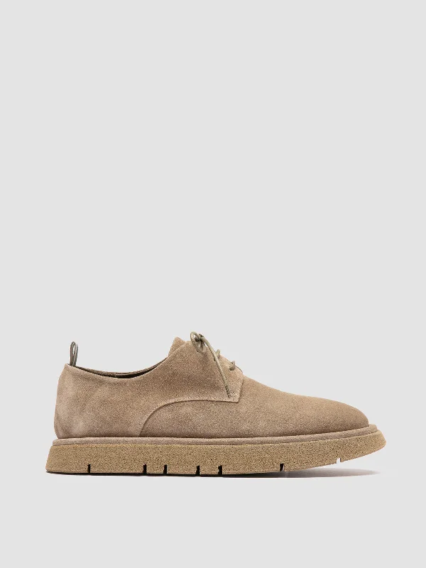 Women's Tassel - Trimmed Loafers with a Low Heel in Olive Green for a Trendy TwistSATURNINE 001 - Taupe Suede Derby Shoes Women's Tassel - Trimmed Loafers with a Low Heel in Olive Green for a Trendy TwistSATURNINE 001 - Taupe Suede Derby Shoes