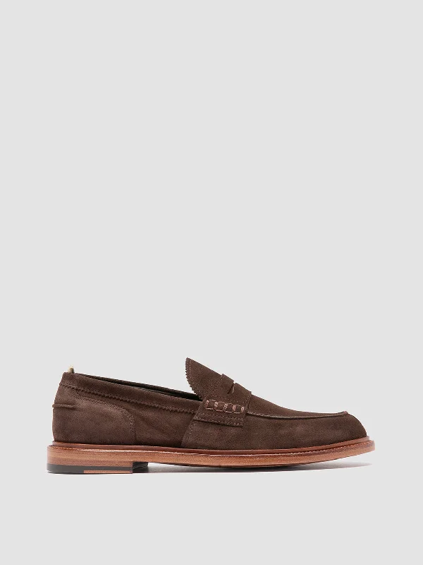 Plus Size Women's Wide - Fit Penny Loafers in Black for All - Day ComfortSAX 001 - Brown Suede Penny Loafers Plus Size Women's Wide - Fit Penny Loafers in Black for All - Day ComfortSAX 001 - Brown Suede Penny Loafers