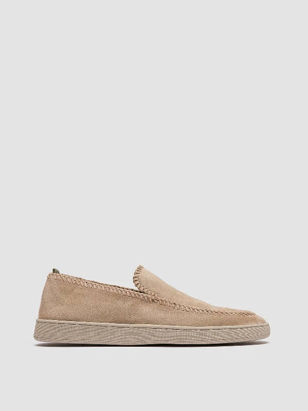 Women's Memory Foam Insole Loafers in Pink for Added ComfortHERBIE 011 - Beige Suede Penny Loafers Women's Memory Foam Insole Loafers in Pink for Added ComfortHERBIE 011 - Beige Suede Penny Loafers