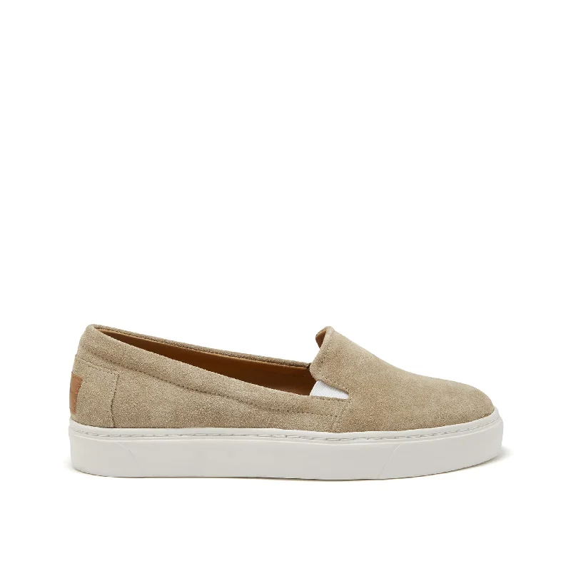 Child - Friendly Women's Loafers in Purple for Moms on the GoWomen's Slip-On Sneakers, taupe suede Child - Friendly Women's Loafers in Purple for Moms on the GoWomen's Slip-On Sneakers, taupe suede
