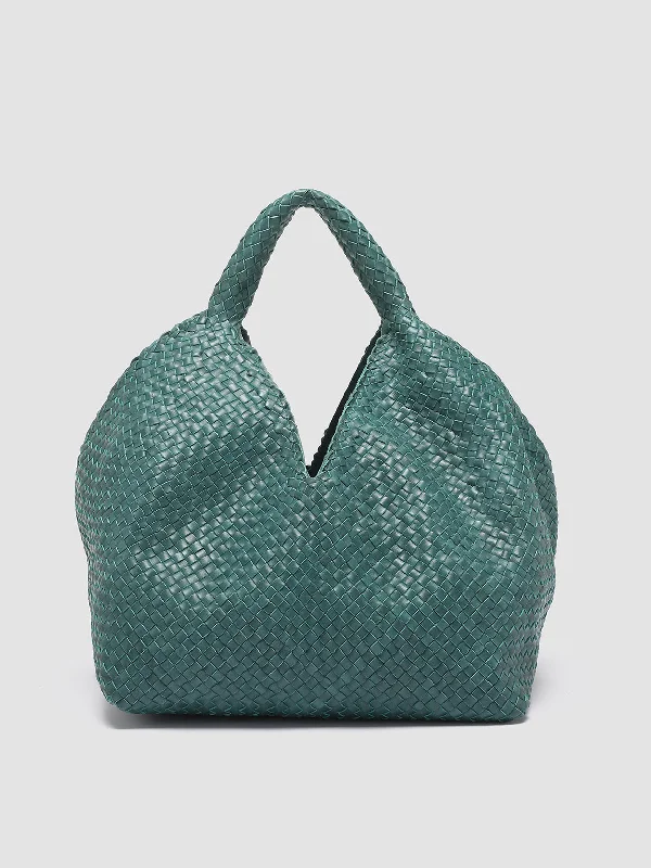 Sustainable Women's Recycled Material Loafers in Gray for Eco - Conscious ShoppersOC CLASS 056 Woven - Green Leather Handle Bag Sustainable Women's Recycled Material Loafers in Gray for Eco - Conscious ShoppersOC CLASS 056 Woven - Green Leather Handle Bag