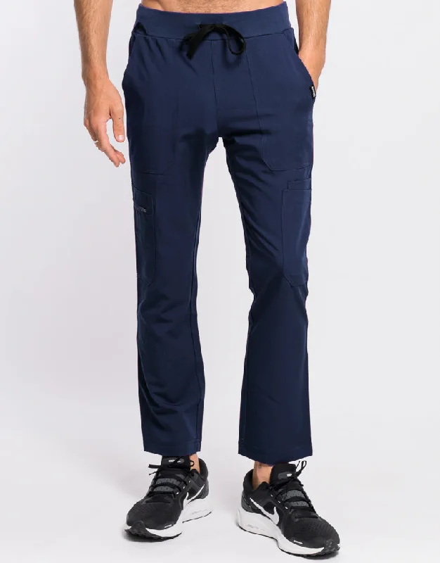 Essential Multi-Pocket Scrub Pants - True Navy