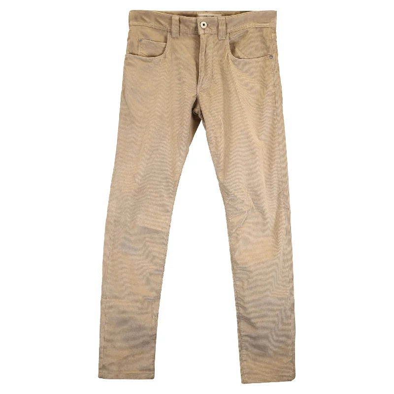 Loro Piana Slim Fit Pants in Beige Cotton