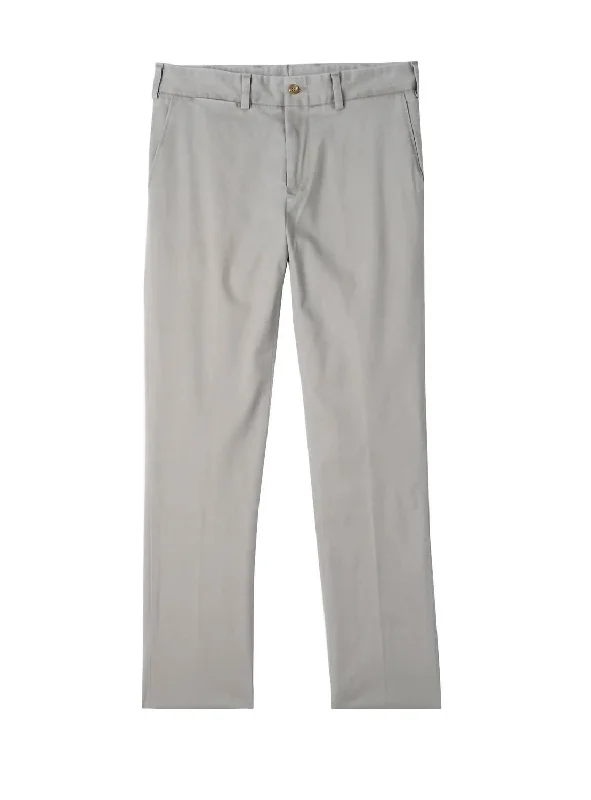 Men's Straight Fit Comfort Stretch Twill Pants In Oyster