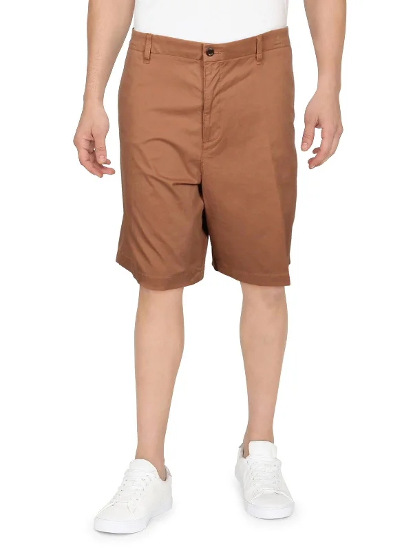 Mens Stretch Midi Khaki Shorts