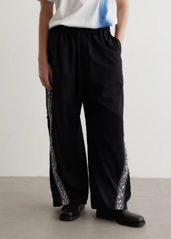 Oversized Decorative Tape Track Pants