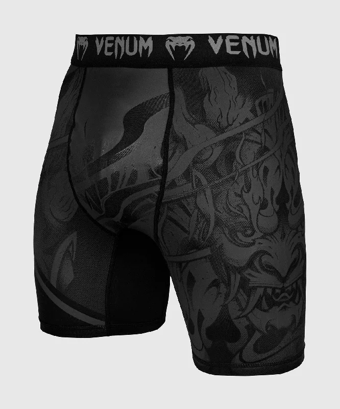 Venum Devil Compression Shorts - Black/Black