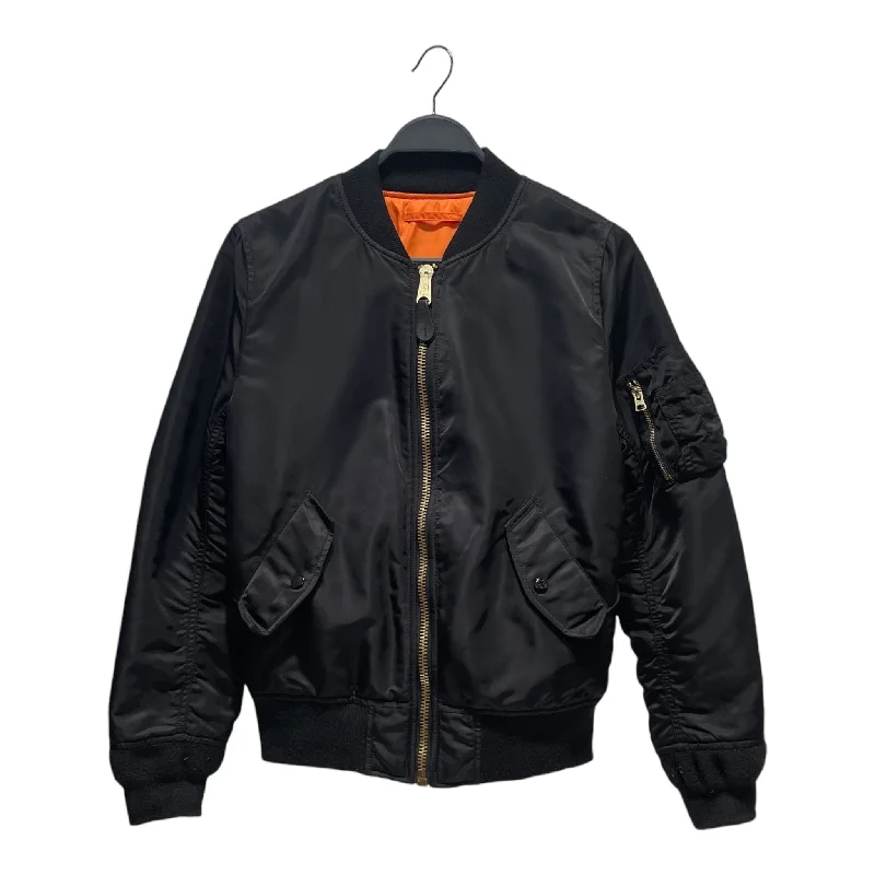 ALPHA INDUSTRIES/Quilted Jkt/L/Nylon/BLK/