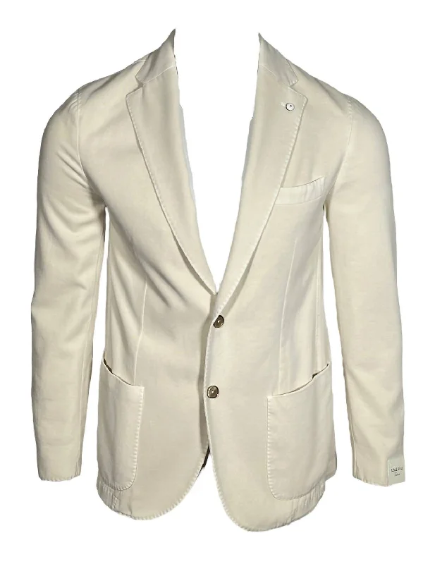 Men Cotton-Cashmere Sport Coat In Sand