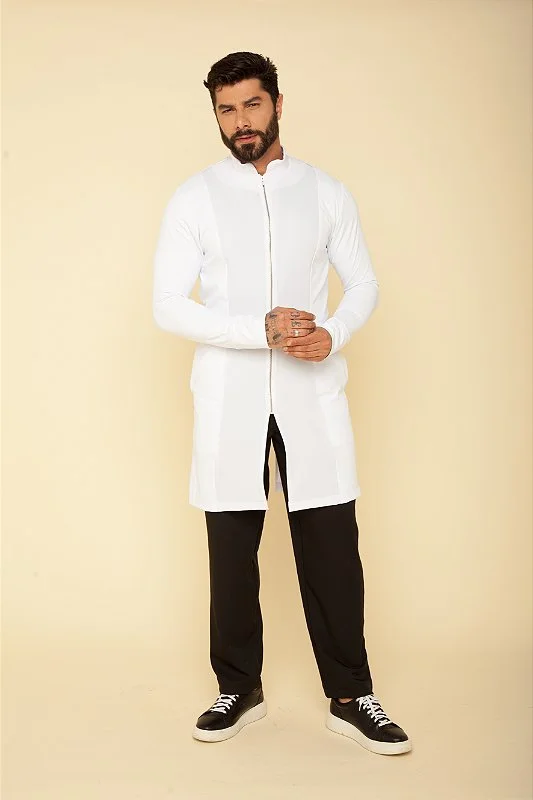 Men's Lab Coat Theo White