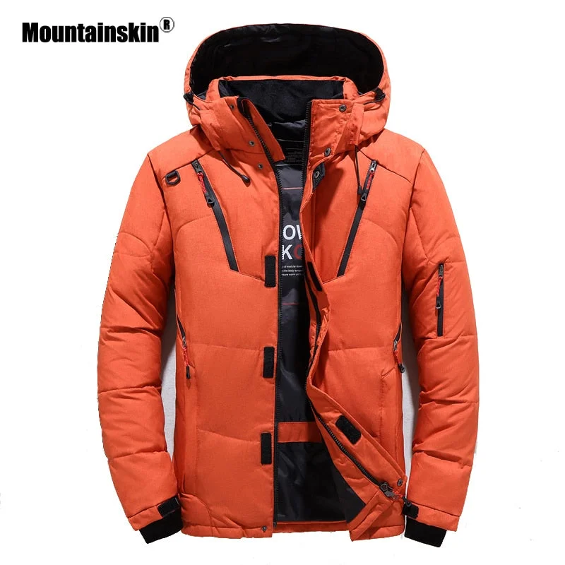 Moutainskin Winter New Men Coats Solid 5 Colors Hooded Cotton Jackets Male Casual Fashion Warm Jacket Men Brand Clothing SA821