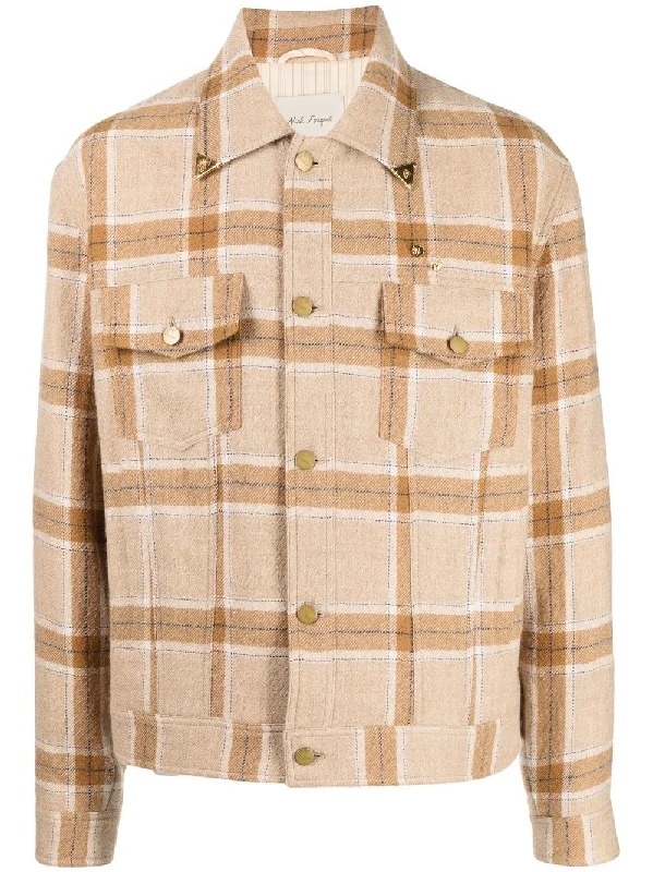 Plaid-Check Print Shirt Jacket