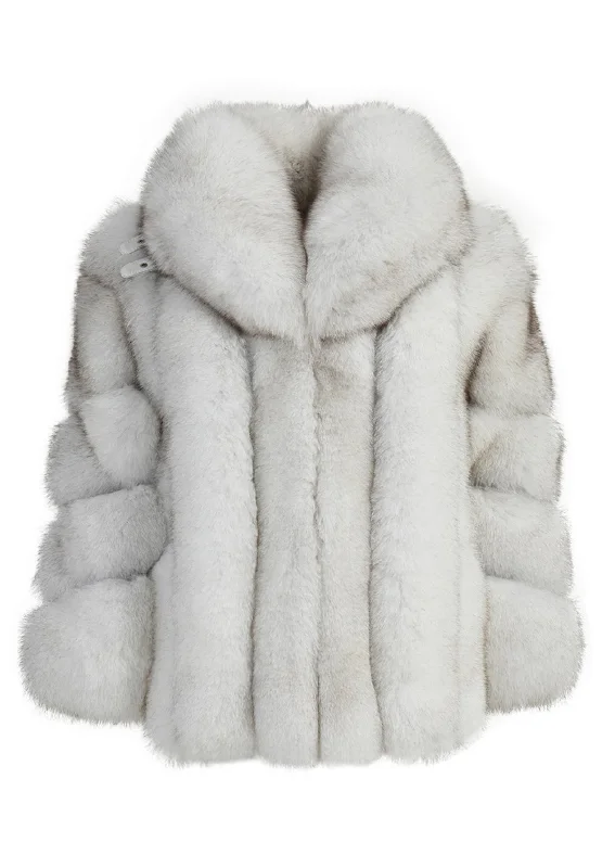 ISABELLA Fox Fur Coat with Maxi Collar