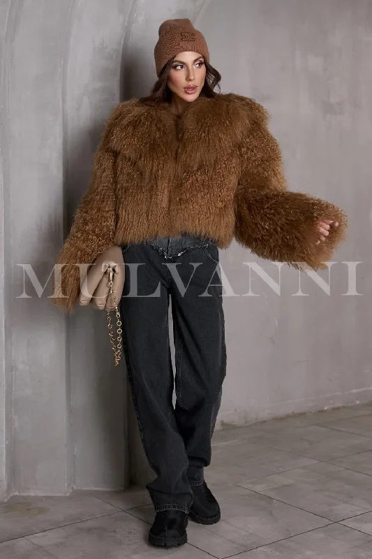 LILLY Short Mongolian Fur Coat