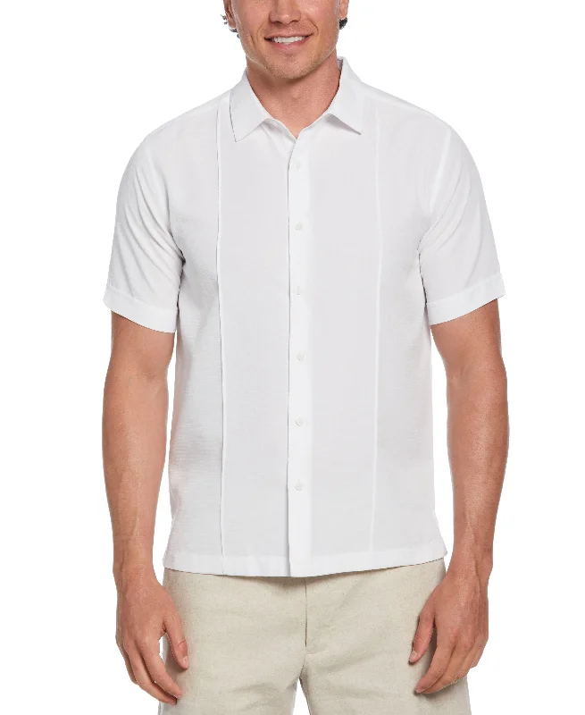 Textured One-Tuck Panel Shirt