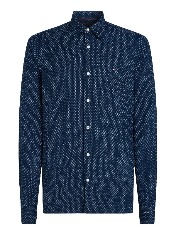 Tommy Hilfiger Brushed Cotton Print Slim Shirt