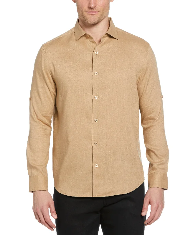 Travelselect™ Linen-Blend Rolled Sleeve Shirt