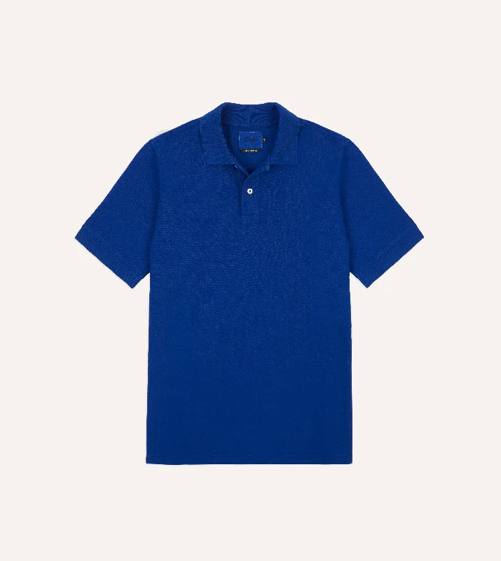 Blue Piqué Cotton Polo Shirt