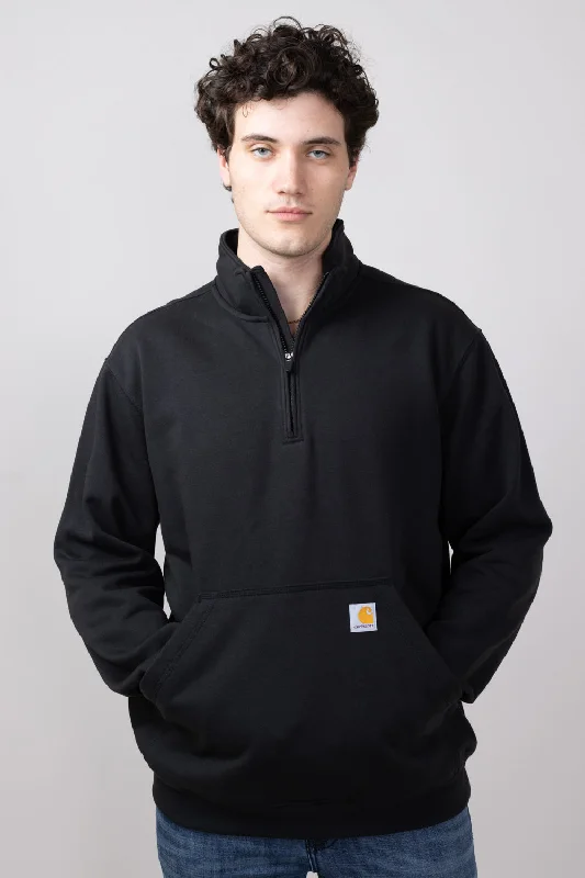 Carhartt Midweight Quarter Zip Sweatshirt for Men in Black | 105294-BLK-BLACK