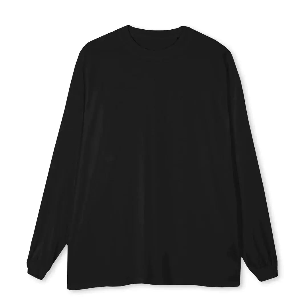 Everyday Oversized Long Sleeve - Basic Sweatshirt - Black