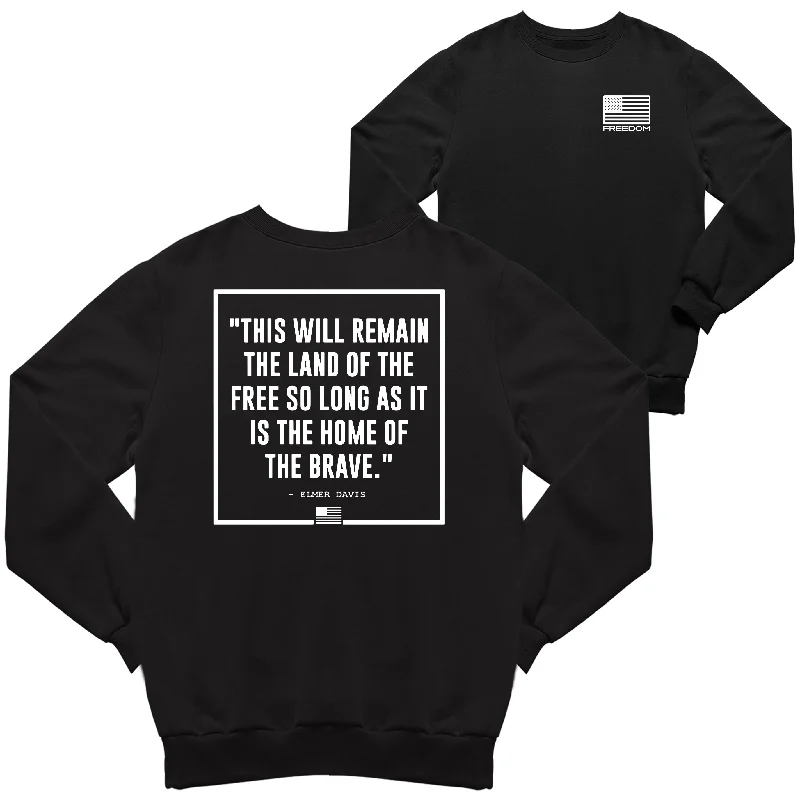 Home Of The Brave Freedom Flag Sweatshirt