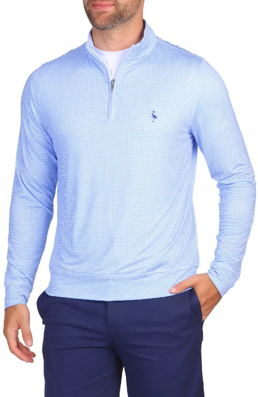 Houndstooth Print Performance Quarter-Zip