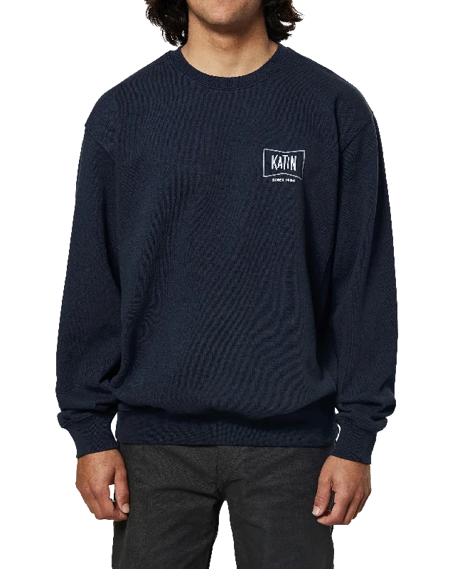 Grubby Crew Sweatshirt in Polar Navy