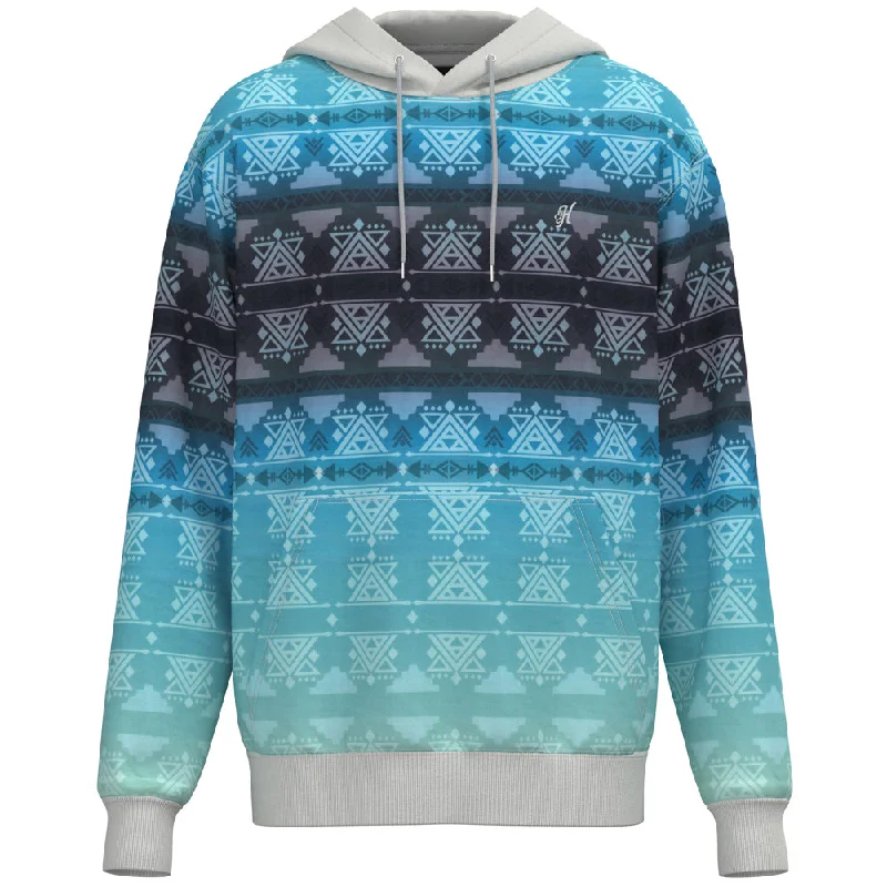 "Mesa" Hoody Blue/Teal w/Pattern Detailing