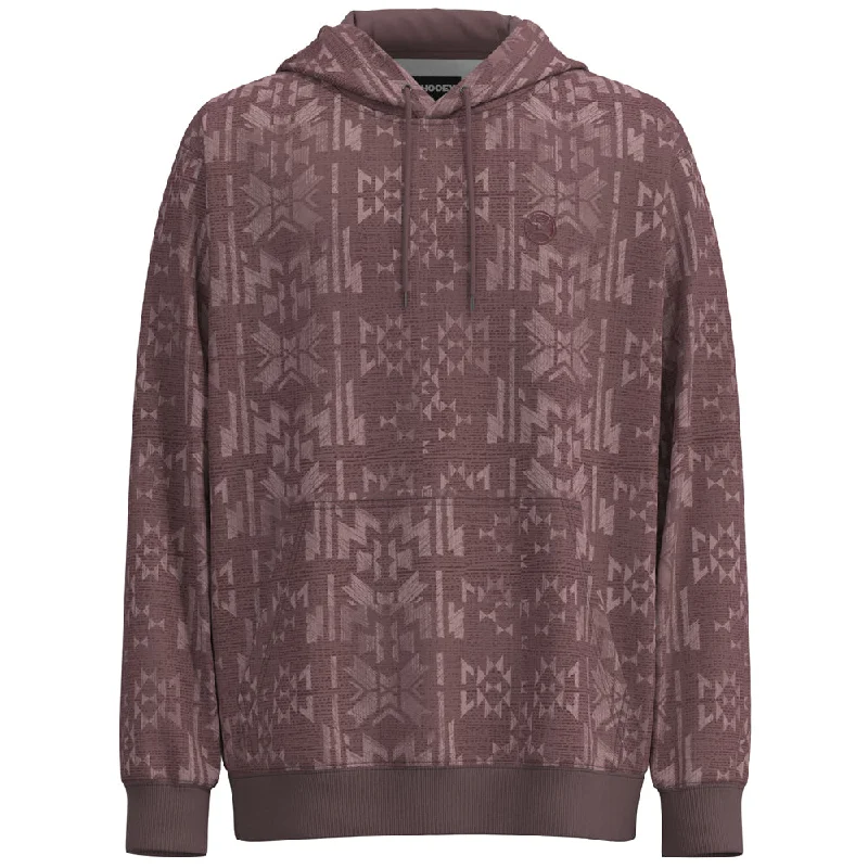 "Mesa" Hoody Maroon w/Aztec Pattern