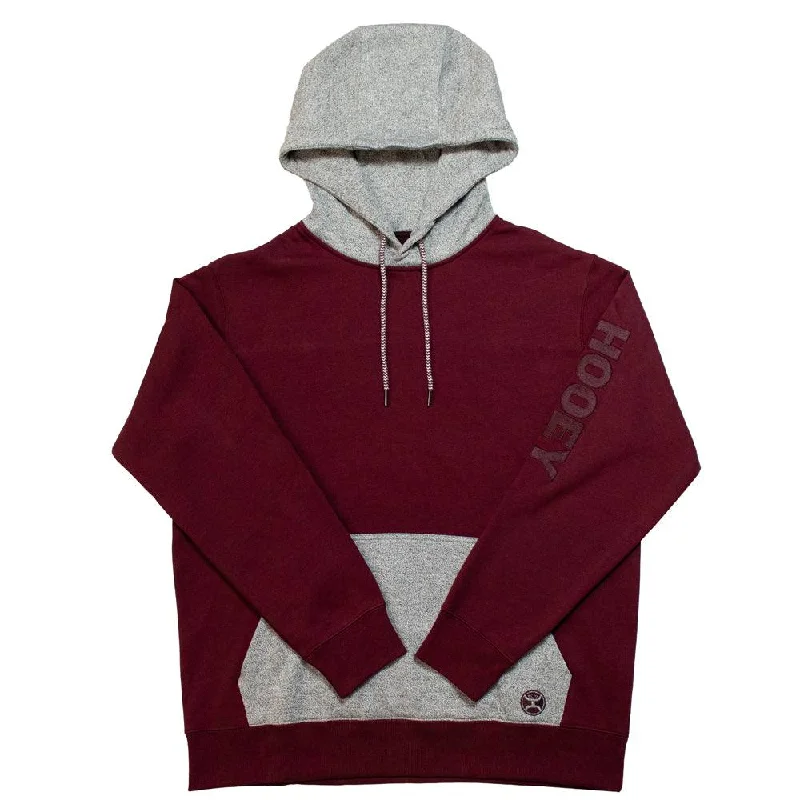 "Tundra" Burgundy/Grey Hoody