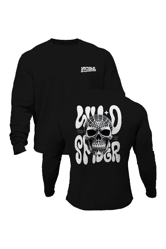 Untold Studios Gothic Spider Skull Sweatshirt - Black