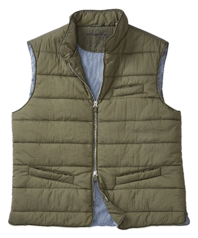 Quilted Nylon Zip-Front Vest