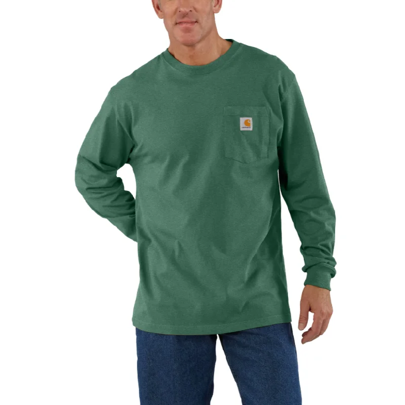 Carhartt Men's Logo Sleeve Long Sleeve T-Shirt_Frosted Balsam Heather