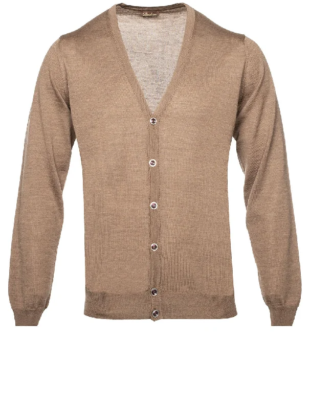 Fine Merino Cardigan Beige