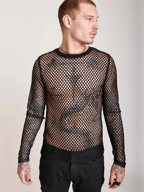 Fishnet Long Sleeve Top